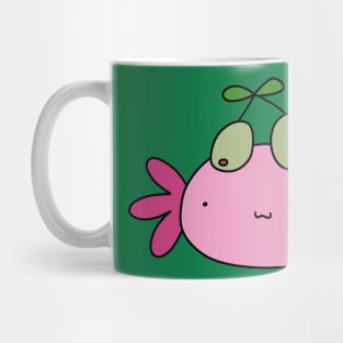 Olive Axolotl Face Mug